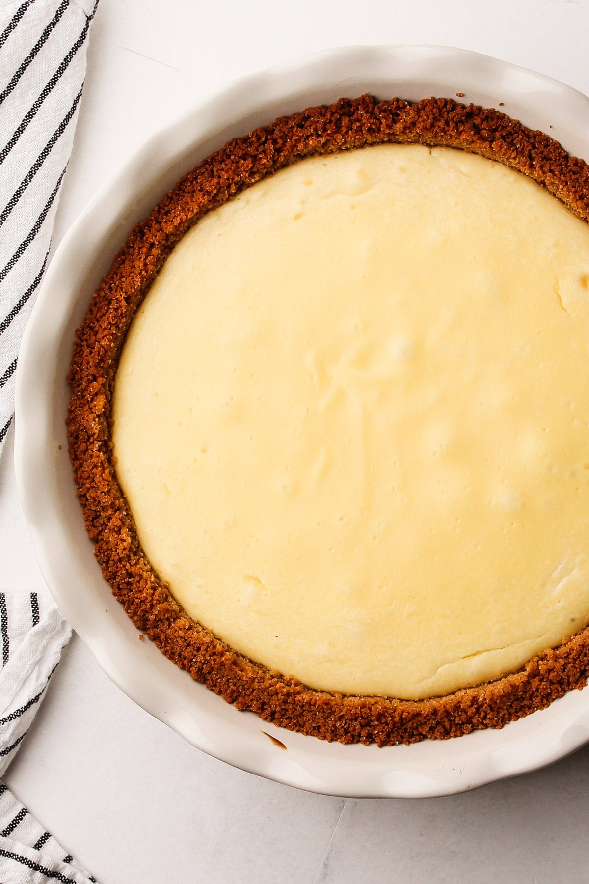 A cheesecake made with creme fraiche.