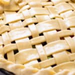 Egg wash on a pie crust.