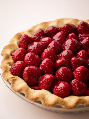 Fresh strawberry pie.