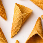 Homemade waffle cones.