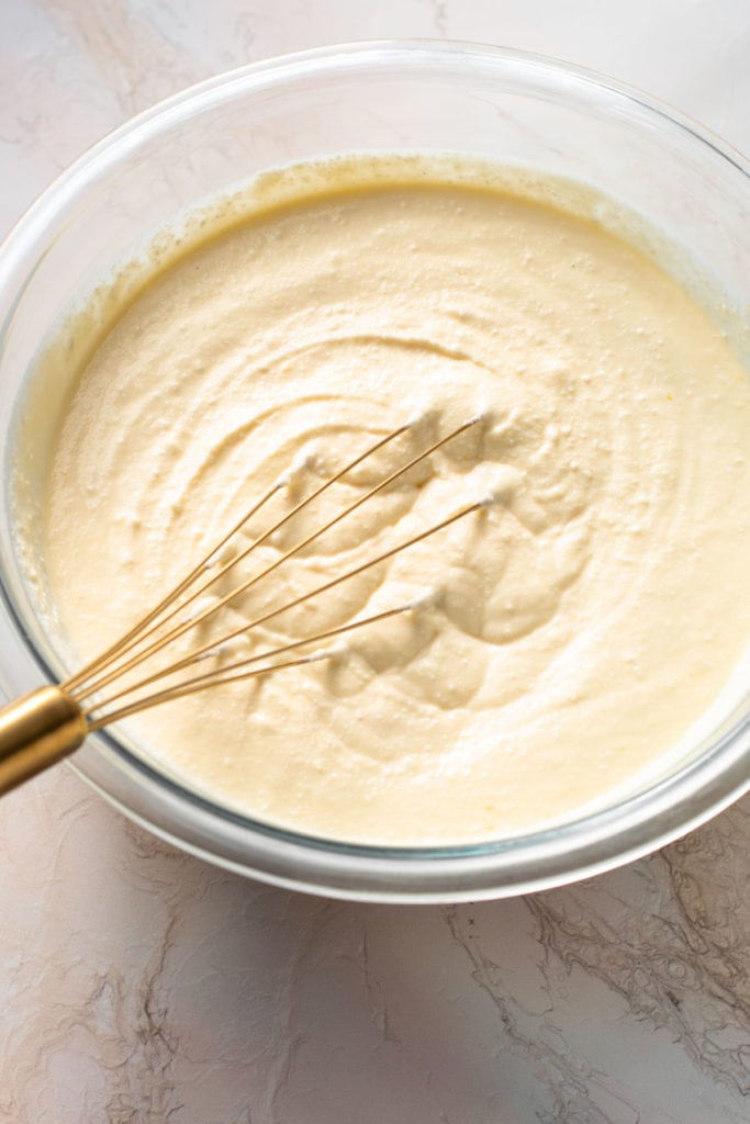 Sweet ricotta filling in a bowl.