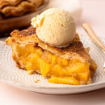 A slice of peach pie.