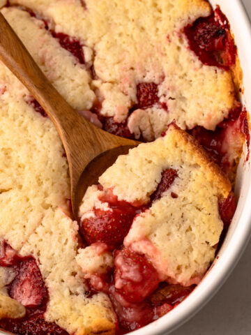 A strawberry cobbler.