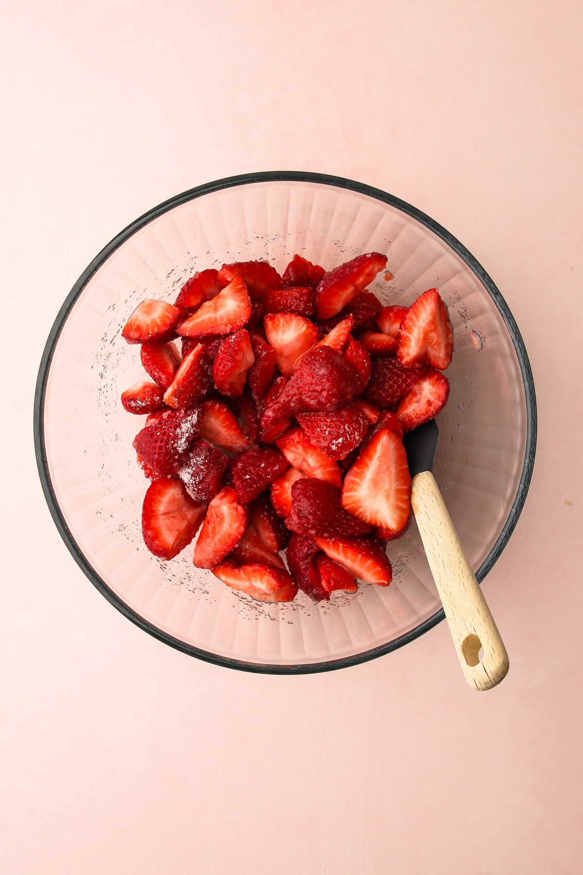 A bowl of strawberries.