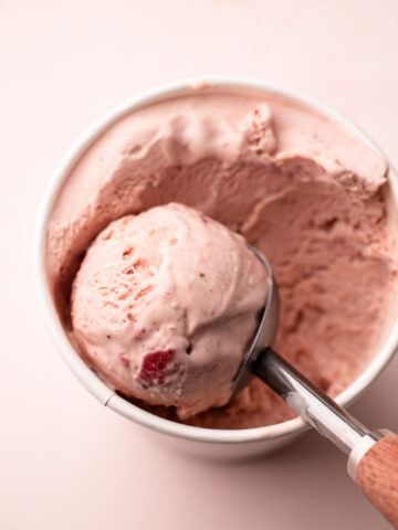Strawberry ice cream.