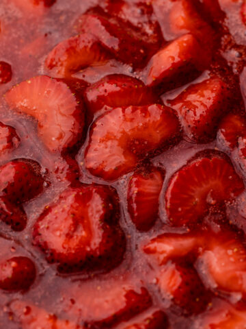 Strawberry pie filling.